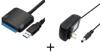 Кабель для внешнего жесткого диска SATA 3.0 - USB 3.0 (адаптер 12В 2А)