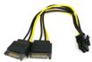 Кабель питания 2x15PIN SATA - 6PIN для видеокарты