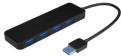 USB 3.0 HUB 4-портовый черный (разветвитель 1x4, высокая скорость, кабель 120 см)