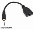 Кабель Micro HDMI - HDMI 15CM (Male-Female)