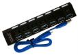 Черный USB 3.0 HUB 7 портов + переключатель ВКЛ/ВЫКЛ (1xUSB3.0+3xUSB2.0)