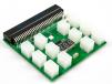 Плата преобразования питания 12V (12 разъемов 6-pin, для майнинга BTC)