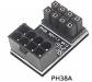 Адаптер ATX 8-pin PH38A (8-pin female - 8-pin male, угловой 180 градусов, для ПК и видеокарт)