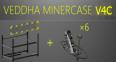 Корпус для майнинга VEDDHA MINERCASE V4C (6 GPU, алюминиевый, 6 плат удлинителей для 3080/3090, размер 640x350x380 мм)