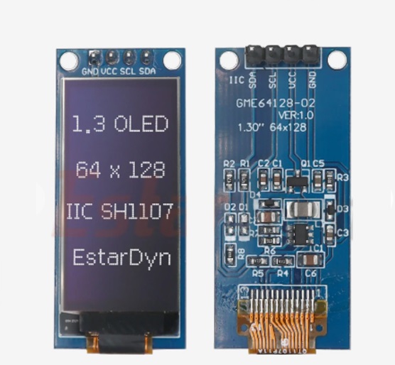 Дисплей 1.3" 64х128 OLED LCD SH1107