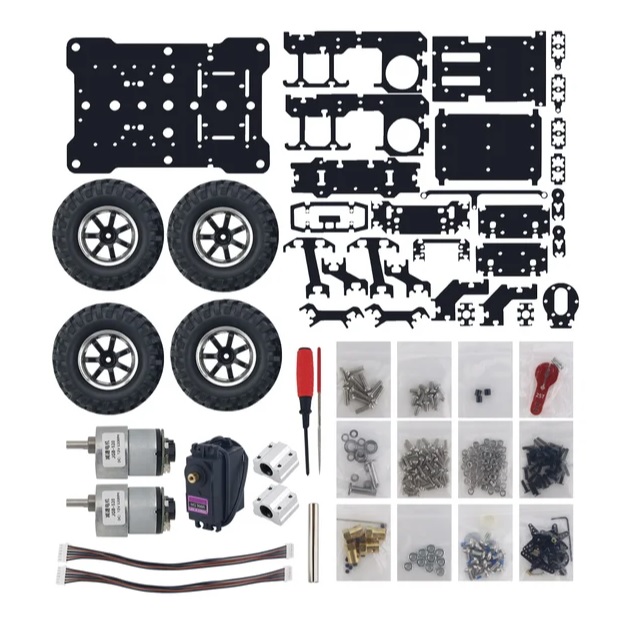 Шасси для машинки RC с рулевым управлением Аккерман в сборке