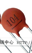 Конденсатор керамический дисковый 104, 0,1мкФ 50В