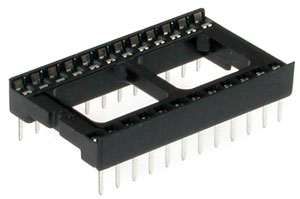 Панелька для микросхему DIP 24, широкая