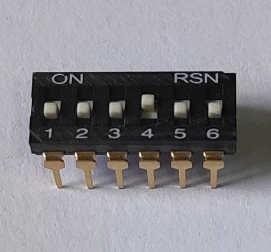 SWD2-6 ДИП свич 6  позиции, монтаж в панель DIP