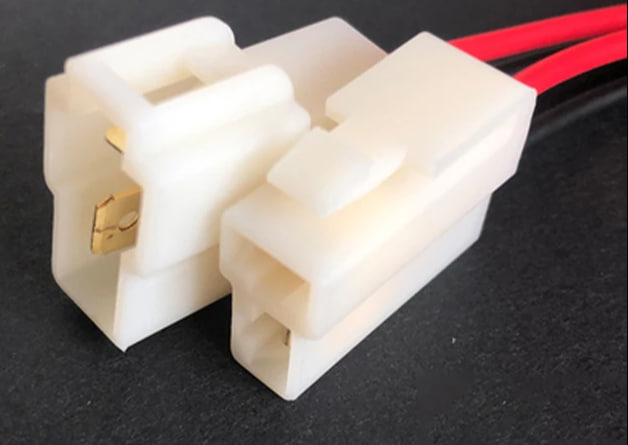 Автомобильный разъем штекер и гнездо комплект 2 pin 6.3mm